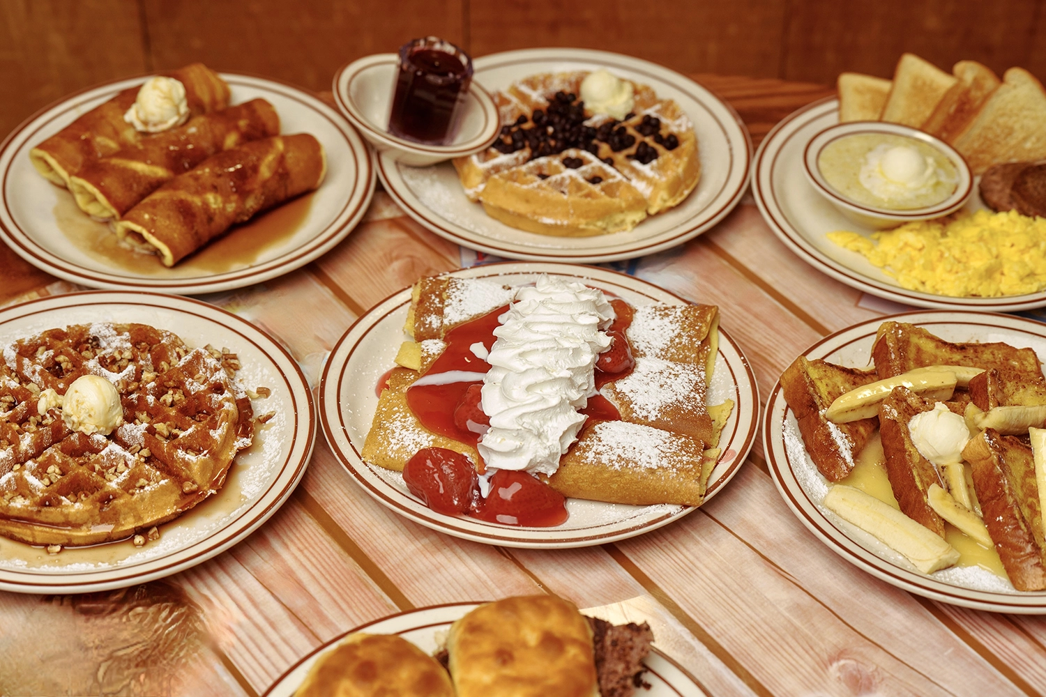 breakfast plates on table